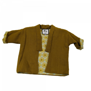 Veste kimono « moutarde » ! (Taille 6/9 mois)