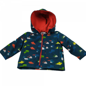 Manteau « Dragons »- Softshell vert canard! (Taille 12 / 18 mois)