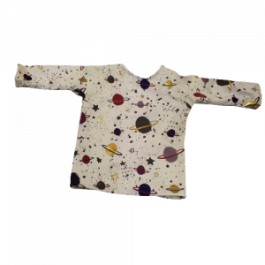 Tee-shirt  » planètes » coloris fond blanc (Taille 12/18 mois)