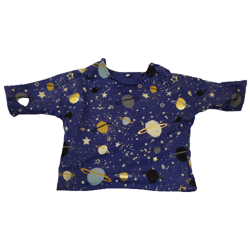 tee shirt, enfant, planètes, noêl, fait main, côte basque
